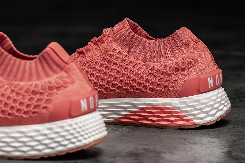 Nobull Coral Knit Runner Men's Running Shoes Pink | USA H1048A